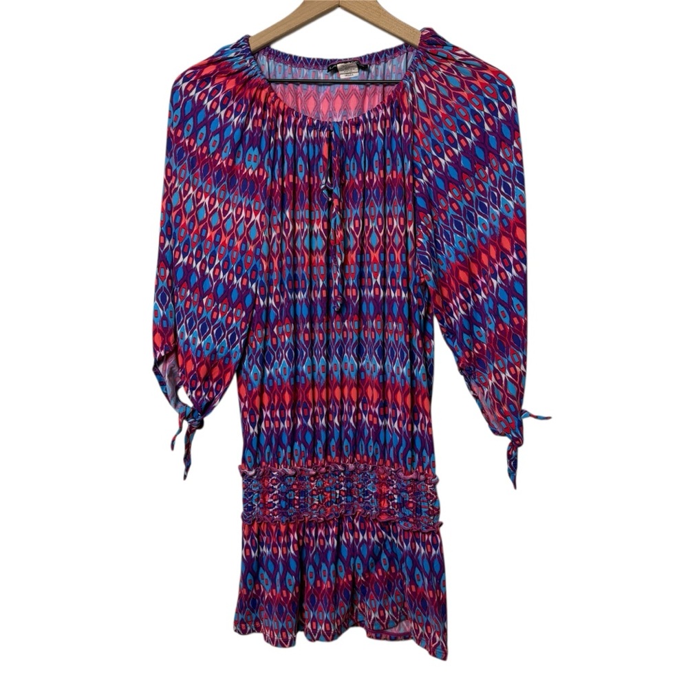 LA BLANCA SWIMSUIT COVERUP DRESS VIBRANT MULTICOLORED SIZE MEDIUM PRE-OWNED
